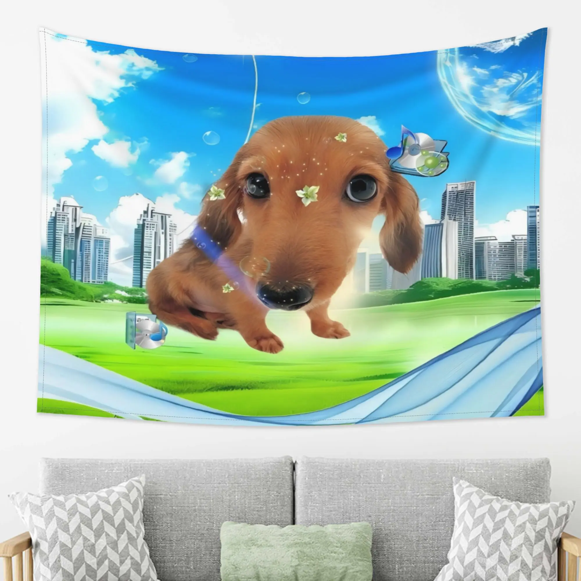 Frutiger Aero Tapestry Aesthetic Bedroom Decor Perfect Gift for All Festival Living Room Office Home Decor Print Multiple Sizes