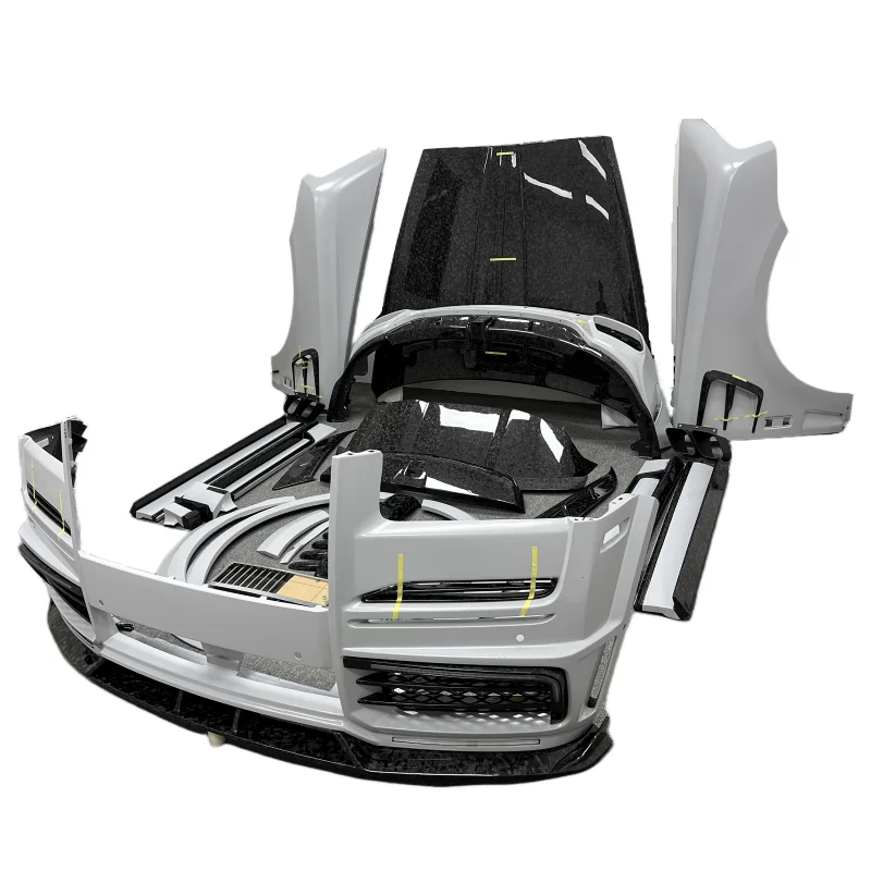 Hot Selling Cullinan M-Style Dry Carbon Body Kit Updated Front Bumper Rear Bumper & Engine Hood for Rolls Royce Cullinan
