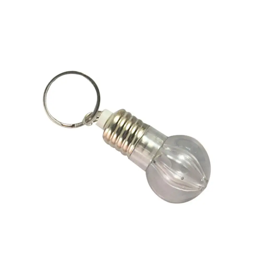 Lighting Mini LED Light Bulb Keychain Key Ring LED Flashlight Light Bulb Key Ring Keychain Pendant Lamp Torch Rainbow Color Gift