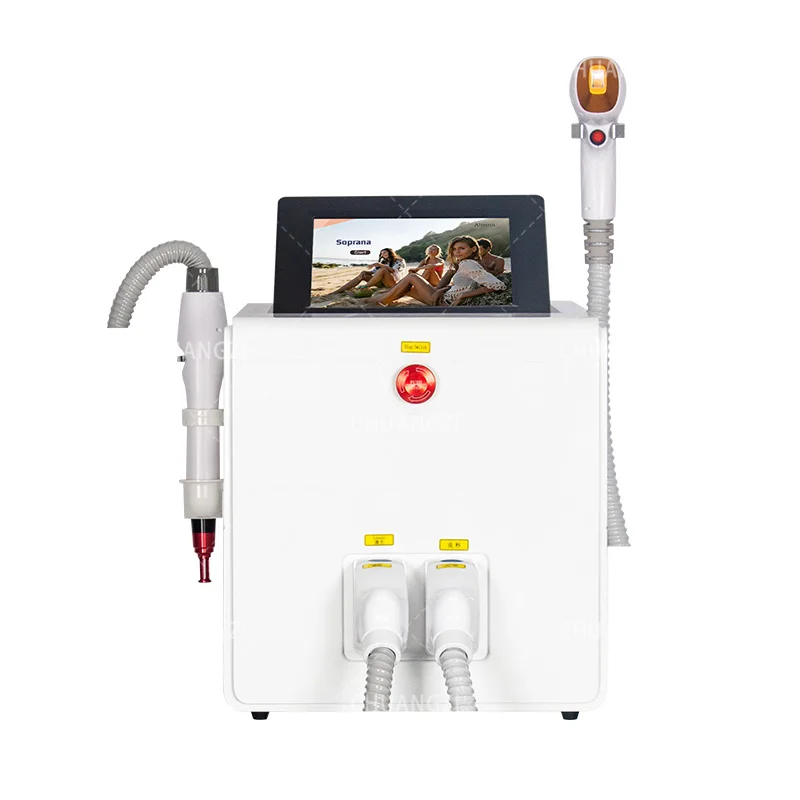 Portable 2In1 808 Diode Laser Permanent 2000W 755Nm Q-Switched Nd Yag Picosecond Laser Tattoo Removal and Hair Removal Machine