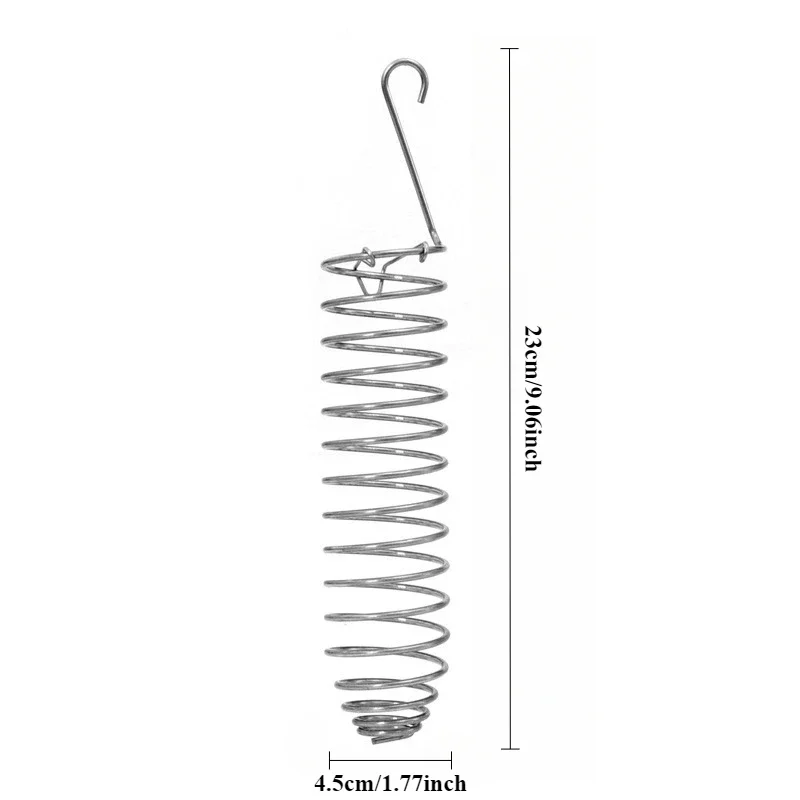 الفولاذ المقاوم للصدأ الببغاء العلف المغذية دائم في الهواء الطلق جهاز تغذية الطيور تصميم حلزوني سلة الفاكهة الطبيعية للحيوانات الأليفة الصغيرة