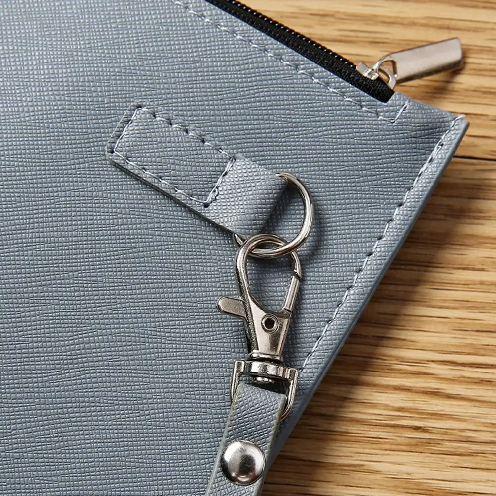 Large Capacity A4 Imitation Leather File Folder Waterproof Simple File Storage Bag with Rope Thickened Business Document Bag