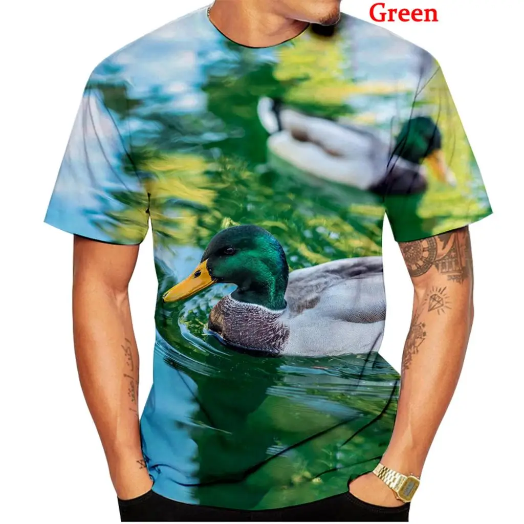 Sommer neue Tier wilde Gans 3D-Druck T-Shirts Männer Frauen Kurzarm T-Shirt übergroße Harajuku y2k T-Shirts Tops Kinder kleidung