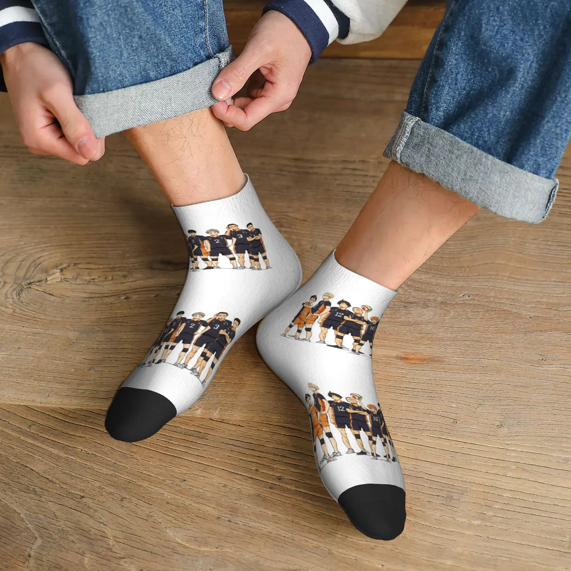 

Всесезонные Хайкю! !- Носки Karasuno в стиле Харадзюку, впитывающие пот, спортивные носки средней длины, мягкие забавные чулки для мужчин и женщин, подарки