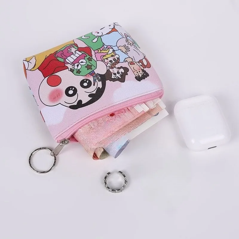 Cute Crayon Shin-chan Wallet Nohara Shinnosuke and Xiaobai Simple Fashion Creative Cartoon Storage Bag Friends Collection Gift