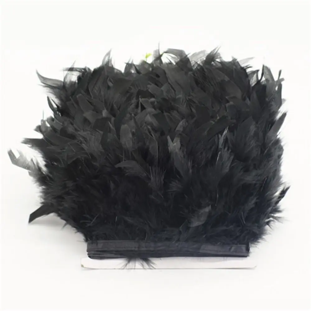 

1 Meter Handmade Wedding Party Natural Turkey Feathers Ribbon Tassel Sewing Decoration Feathers Trim 10-15cm DIY Apparel Fabric
