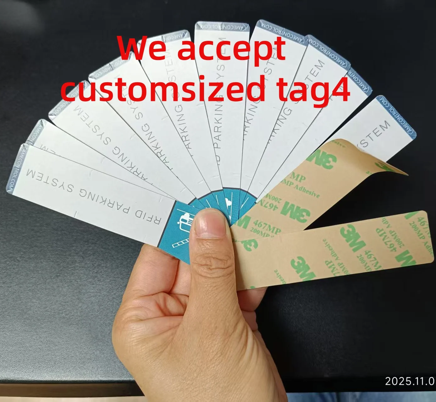 10pcs UHF1-TAG4 UHF RFID Windshield Tag 860-960MHz Encrypted Sticker Vehicle Tracking Parking Gate Access Control System