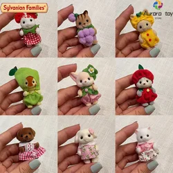 4cm Sylvanian Families Anime Figures Doll House Scene Flocking Girl Toys Room Ornament Collectible Birthday Toy Gifts For Girls