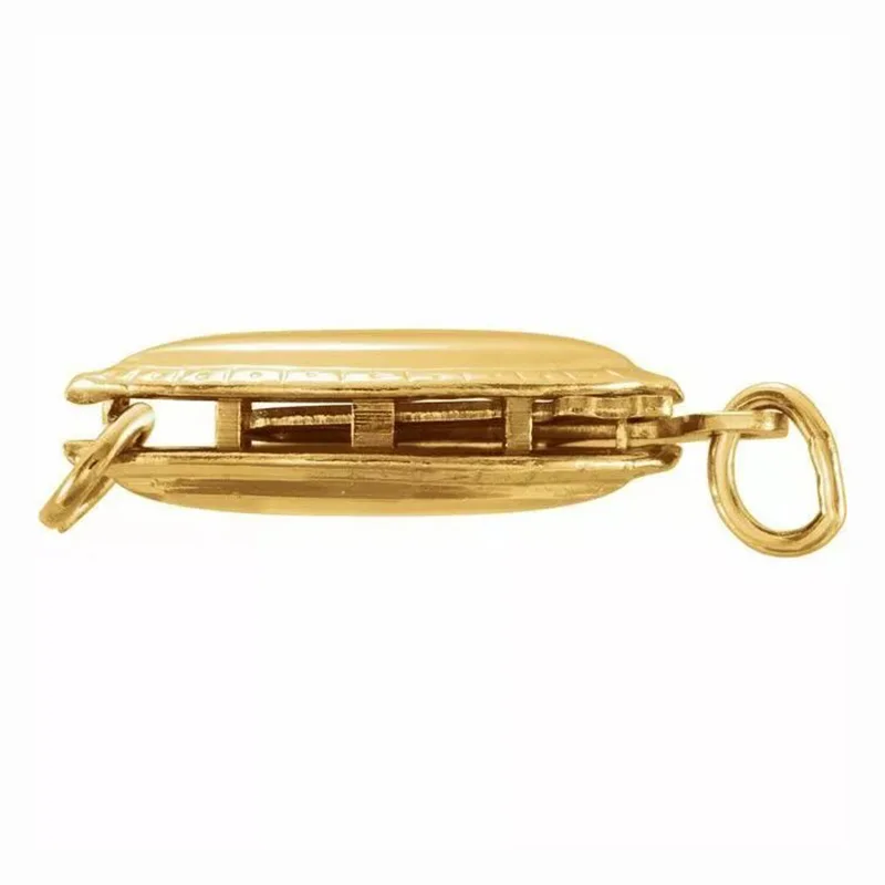 14K Gold Filled Oval Clasp Hollow Design Bracelet & Necklace Jewelry Making Supplies Clasp view 6