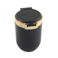 6XDB Smokeless Ashtray LED Blue Light Windproof for car Travel Mini Car Trash Can