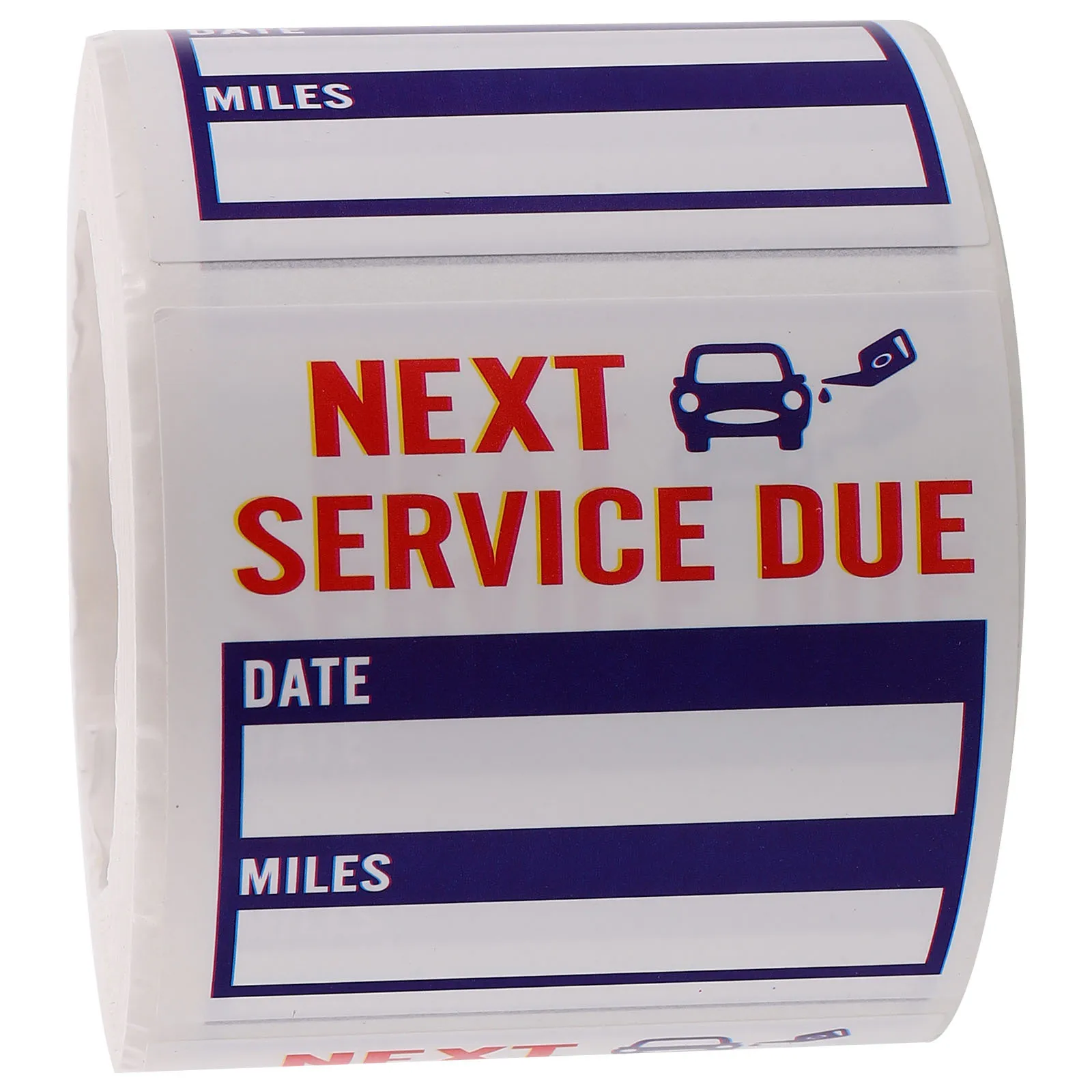 1 Roll Oil Change Sticker Car Maintenance Reminder Label Adhesive Service Due Decal For Auto Repair File Folder Label