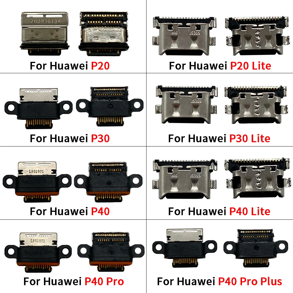 2Pcs Reliable Quality Mini USB Jack Socket Connector Charger Charging Port For Huawei P20 P30 P40 Lite Pro P50 USB Port Parts
