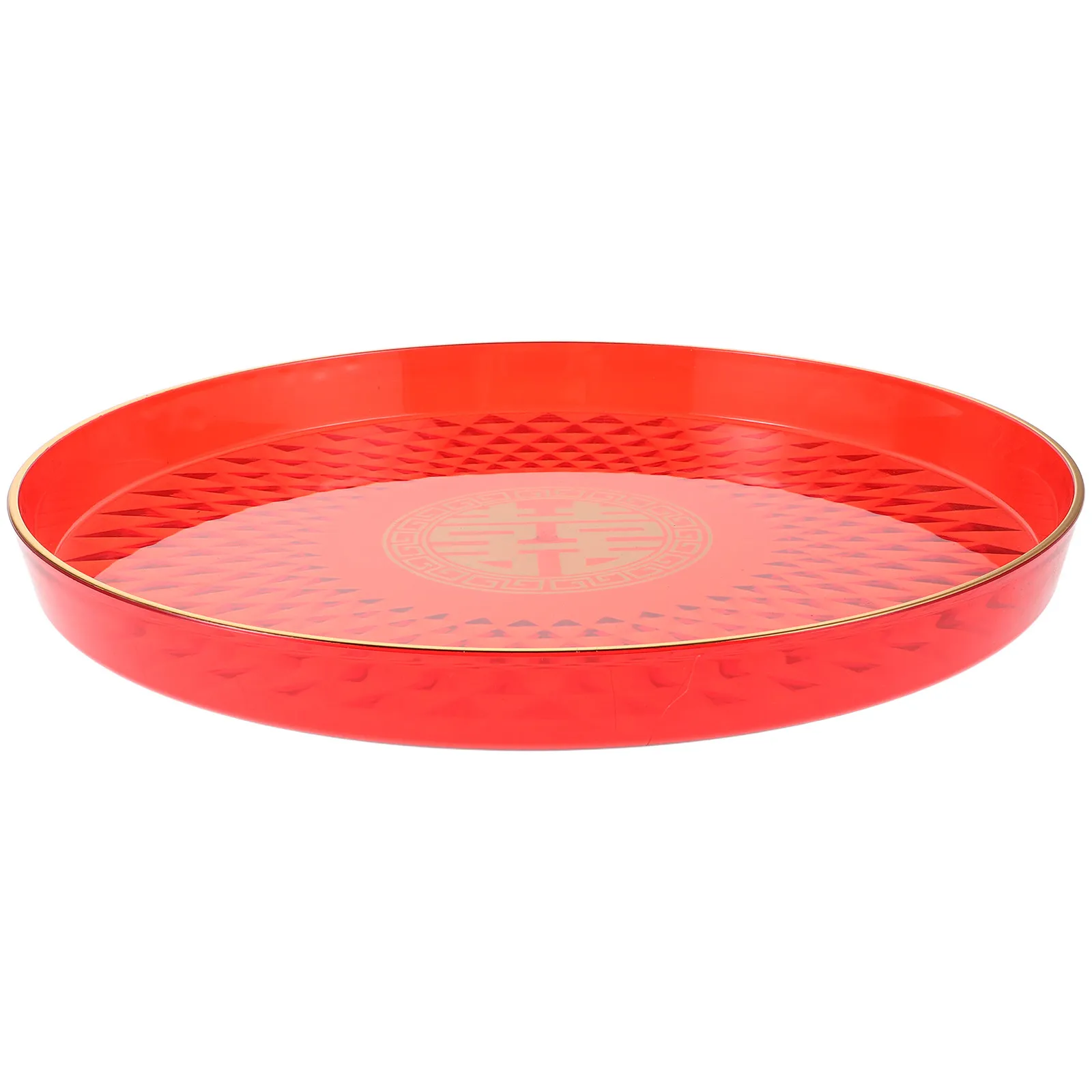 

Round Elegant Chinese Wedding Tray for Tea Serving Fruit Display Jewelry Storage Banquet Decor Home Party Centerpiece Aesthetic
