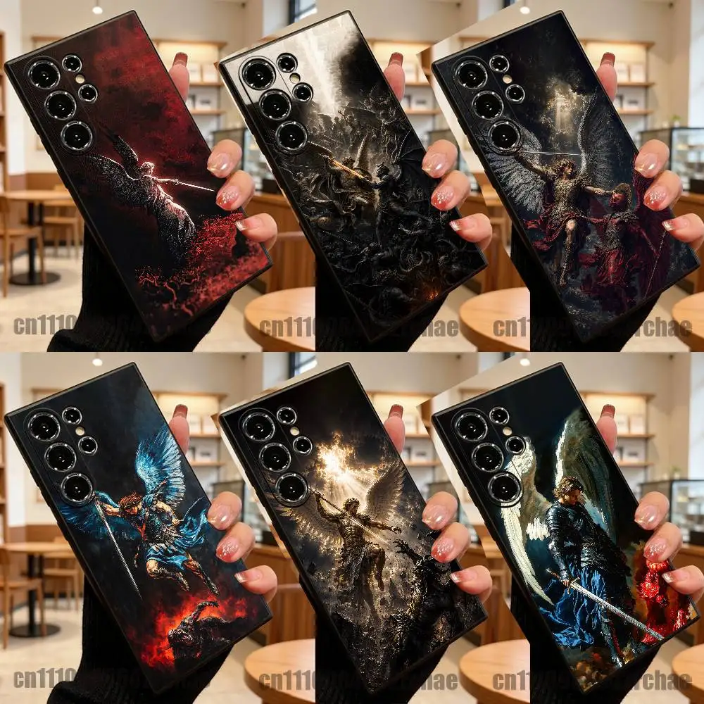 For Archangel Michael Gabriel Phone Case For Samsung Galaxy S25 S24 S26 S22 S23 S21 S10 5G Fe Ultra Plus Custom Cover