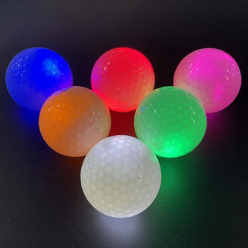 Golf Gift Box LED Glow Balls, 6PCS/Pack 8 Minutes Luminous Golf Balls, Impact Activated Night Golf Balls for Course Competition
