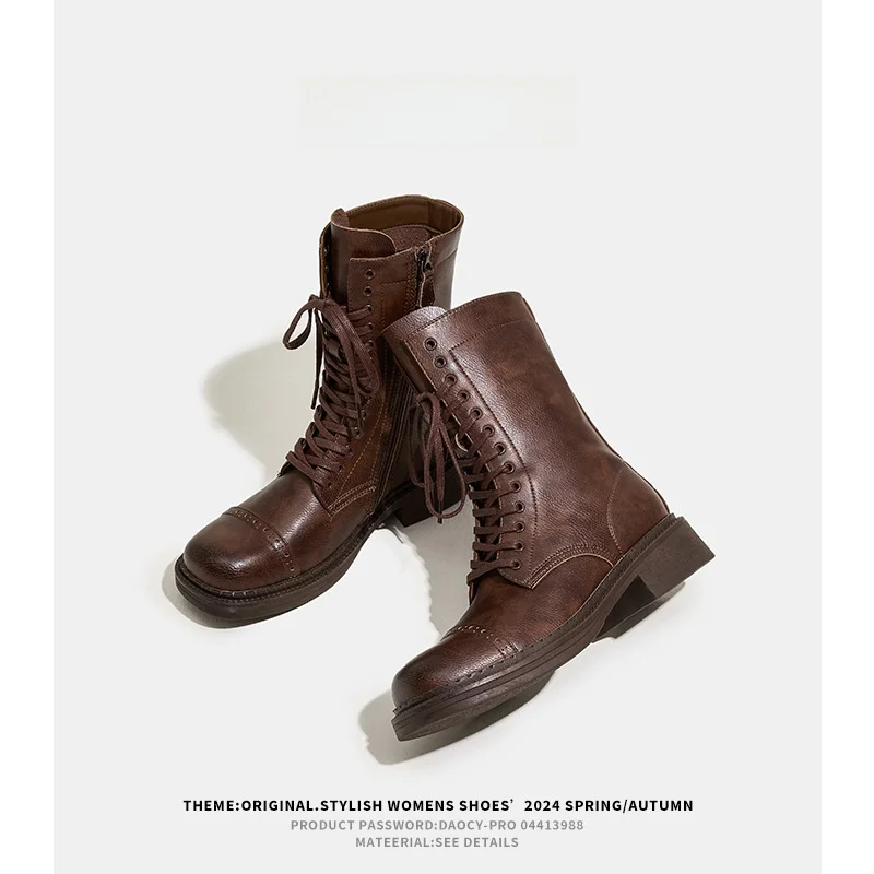 

Цветные ботинки до середины икры в стиле ретро, женские узкие мотоциклетные ботинки на молнии Knight Thi Bot, модные повседневные ботинки