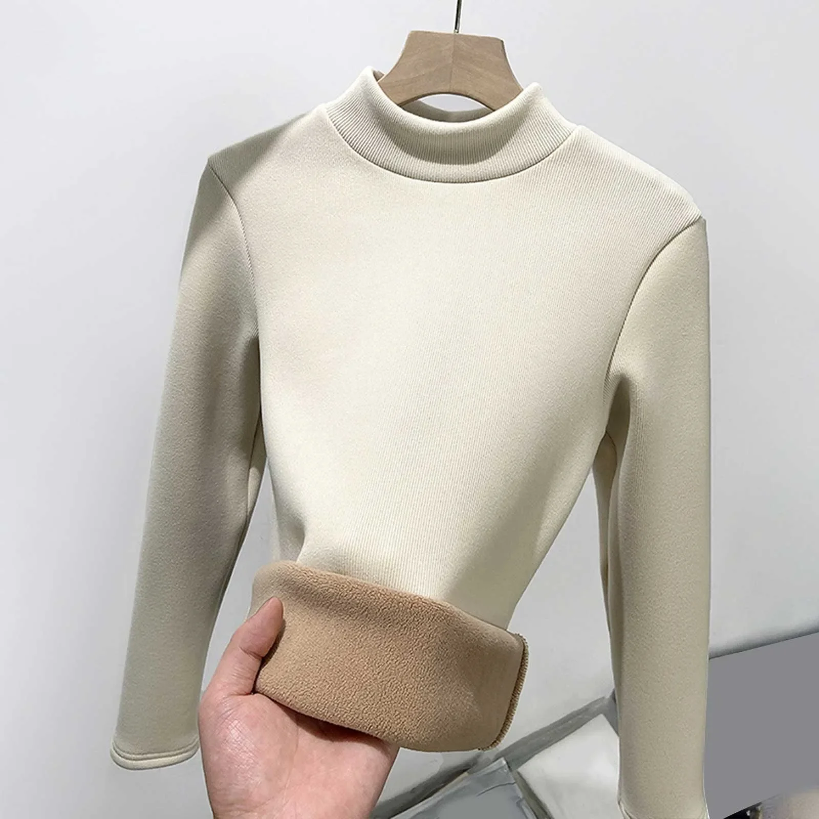 

Turtleneck Winter Sweater Women Elegant Thicken Velvet Lined Warm Sueter Knitted Pullover Slim Tops Jersey Knitwear Jumper New