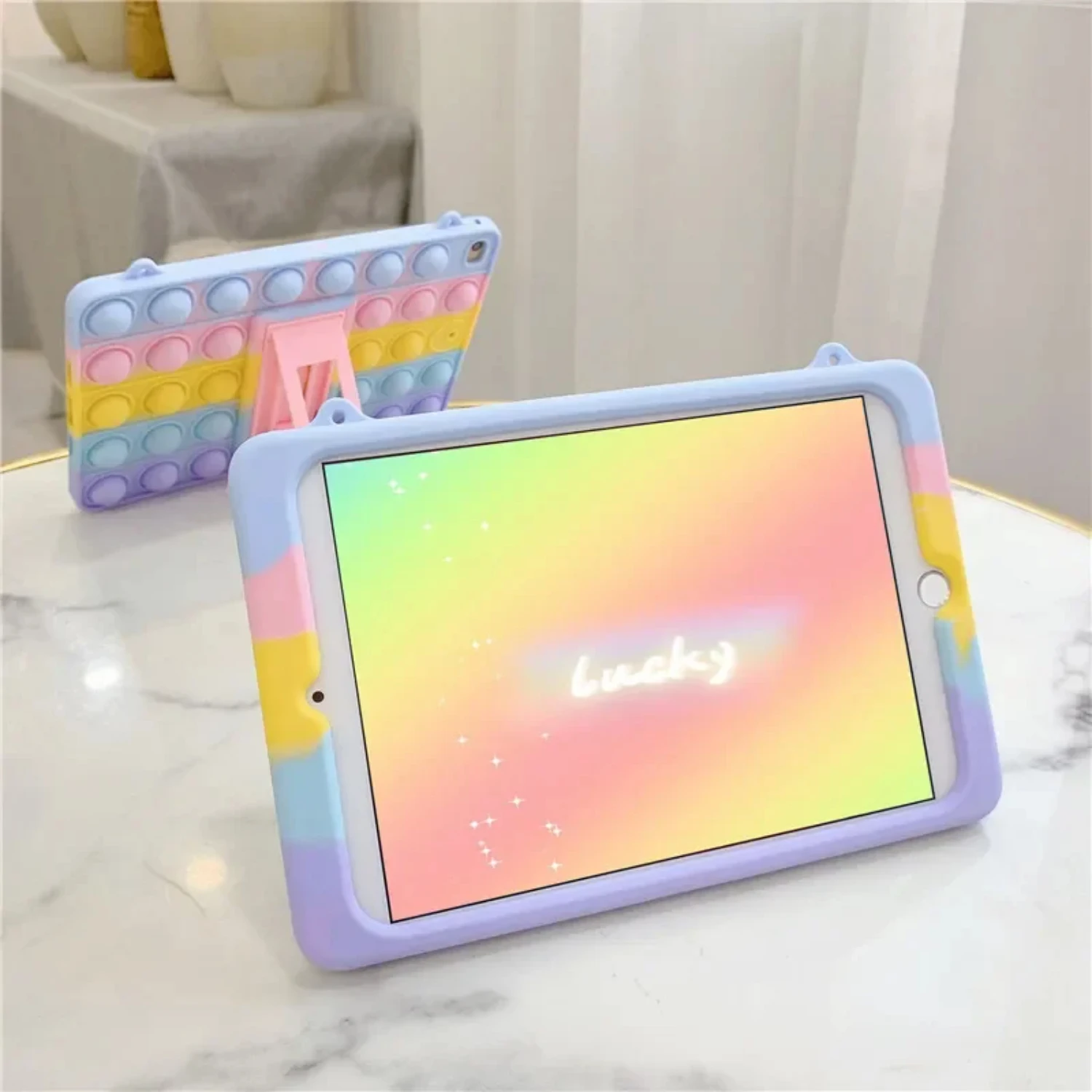 Tablet Stand Case   Air 1 2 3 10.5 4 5 10.9 10th 2022 10.2 7 8 9 2020 Pro 11 2021 9.7 2018 2017 Mini 6 Silicon  Cover