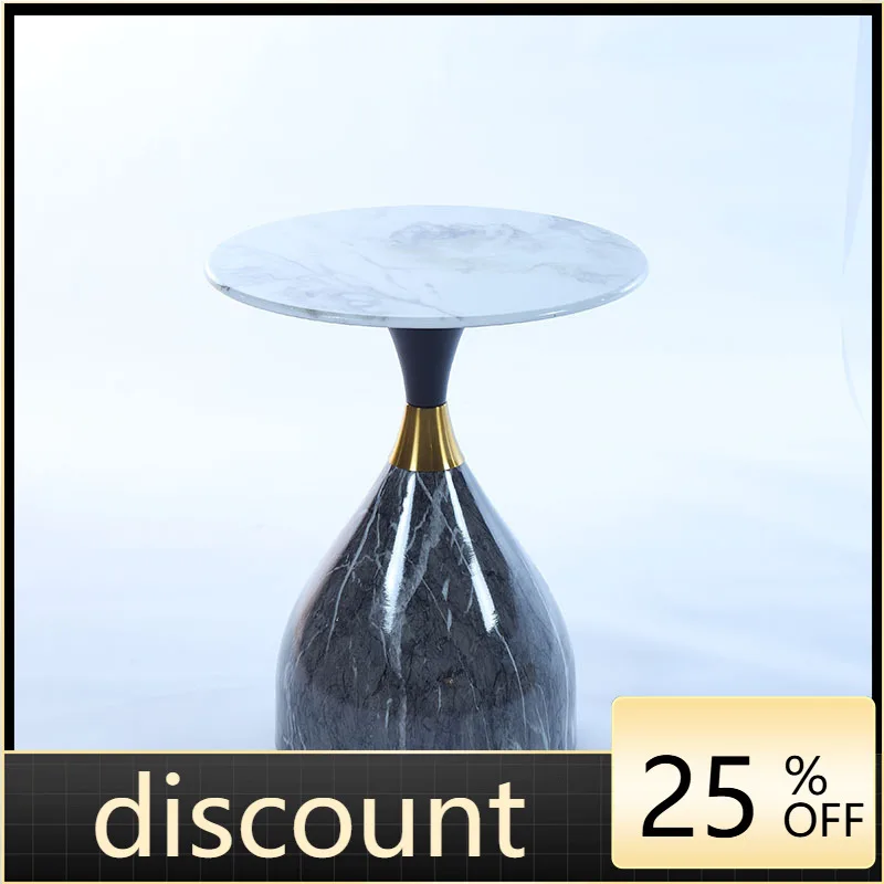 LTT microcrystalline stone corner table coffee table minimalist round luxury stone sofa edge table