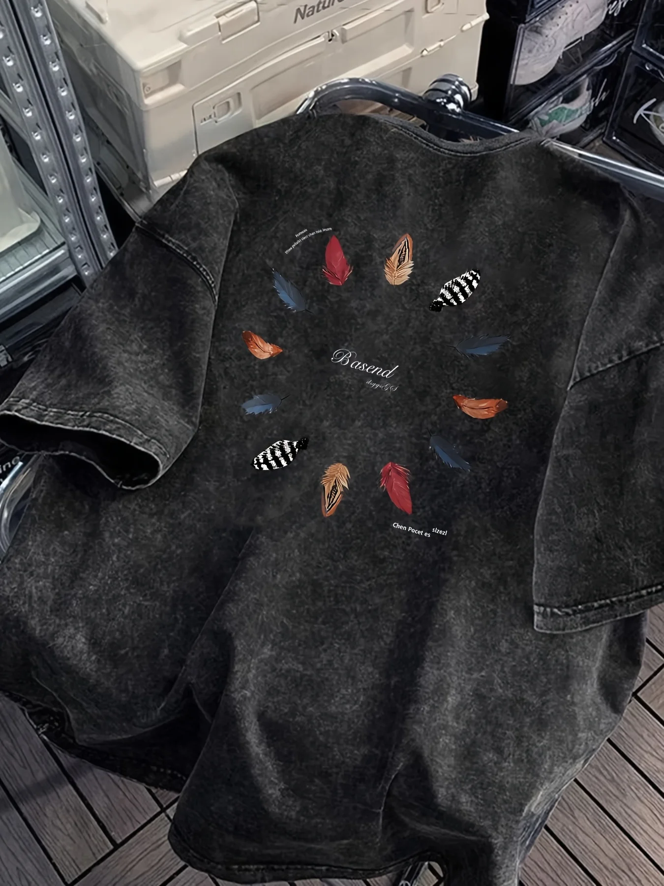 Summer Men's Washed Vintage Washed Print Pattern Retro Round Neck T-Shirt Casual Outdoor Use 100% Cotton Breathable Comfortable