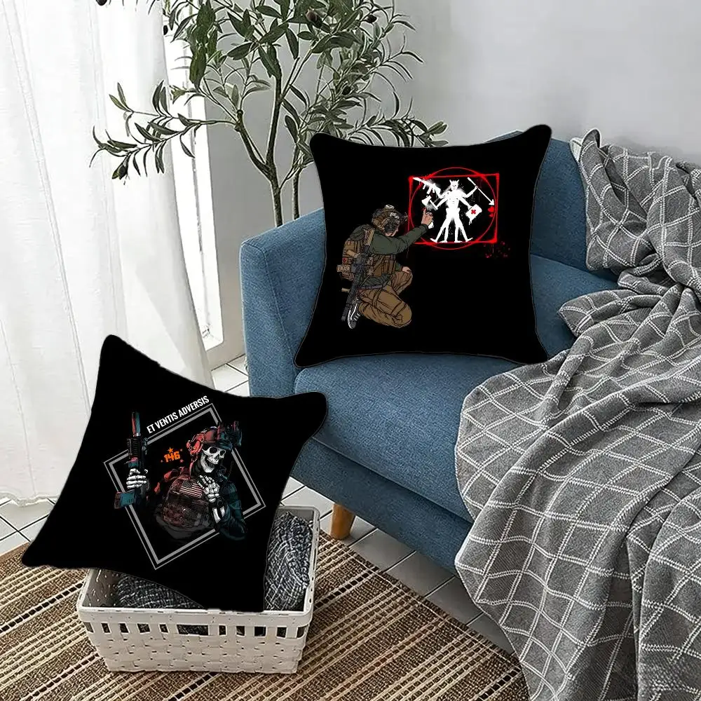 Military Community F-Forward Observations Group Cushion Cover Fluffy velvet Nordic style plush Living room sofa decorative