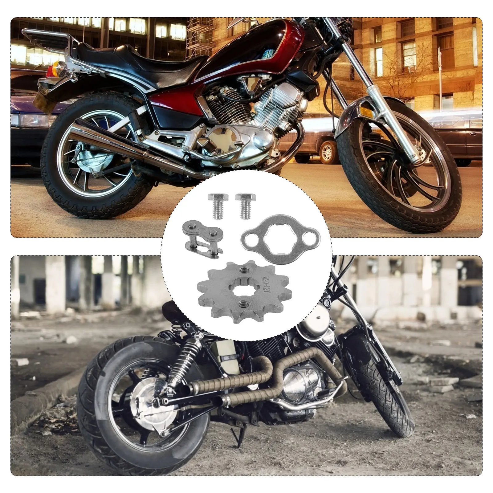 

420-12T Engine Chain Gears 17 Teeth Sprocket 45 Steel Off-road Motorcycles Mini Bike Protective Rear Safety Sprocket Easy