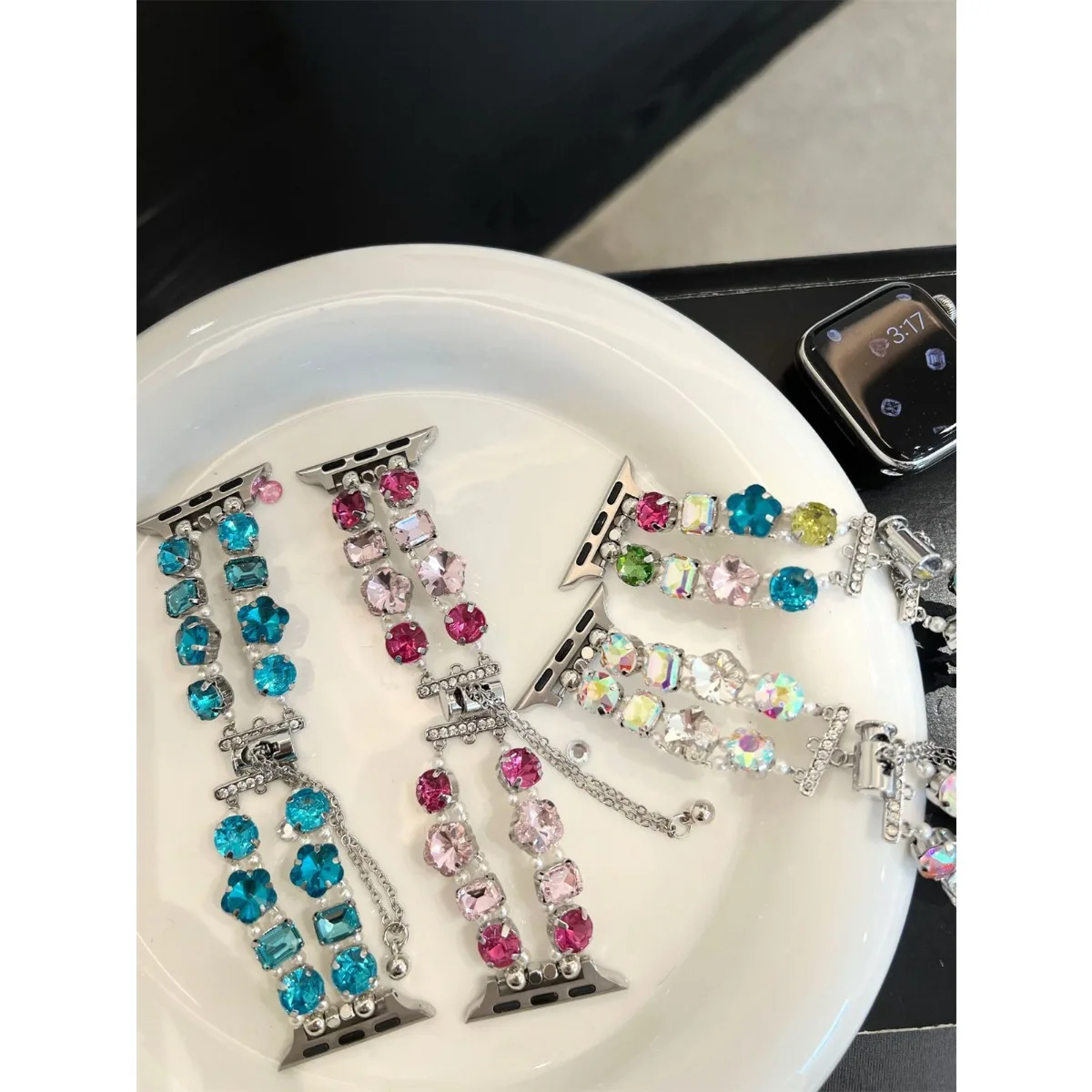 Cinturino per orologio in acciaio inossidabile per gioielli per iWatch Ultra 2 Series 10/9/8/7/6/5 Cinturino per orologio alla moda 42/44/45/46/49mm 38/40/41mm_voghion.com