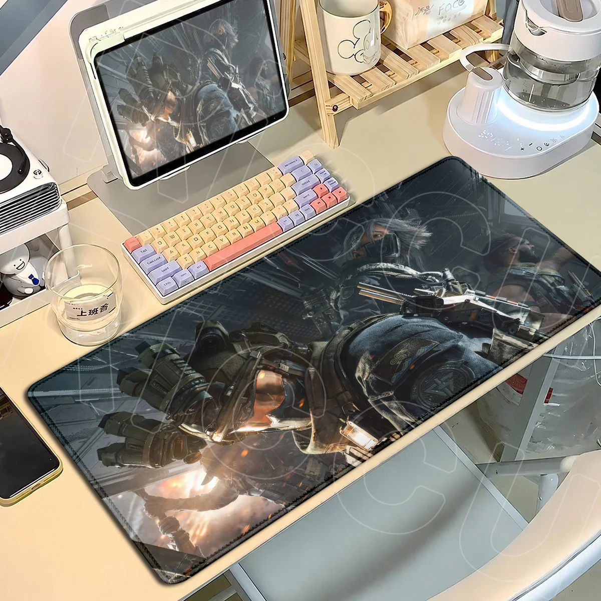 Delta Force E-sport Gamer Notebook Rubber Keyboard Carpet Large HD Printing Table Mouse Pad Home Office Custom Mauspad 900x400mm