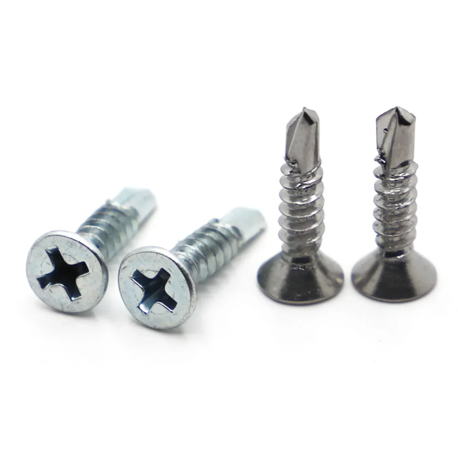 M3.5 M4.2 M4.8 M5.5 M6.3 410 Stainelss Steel Phillips Flat Head Self Drilling Screw Zinc Plated Steel Self Tapping Screw L=13-50 - Image 3