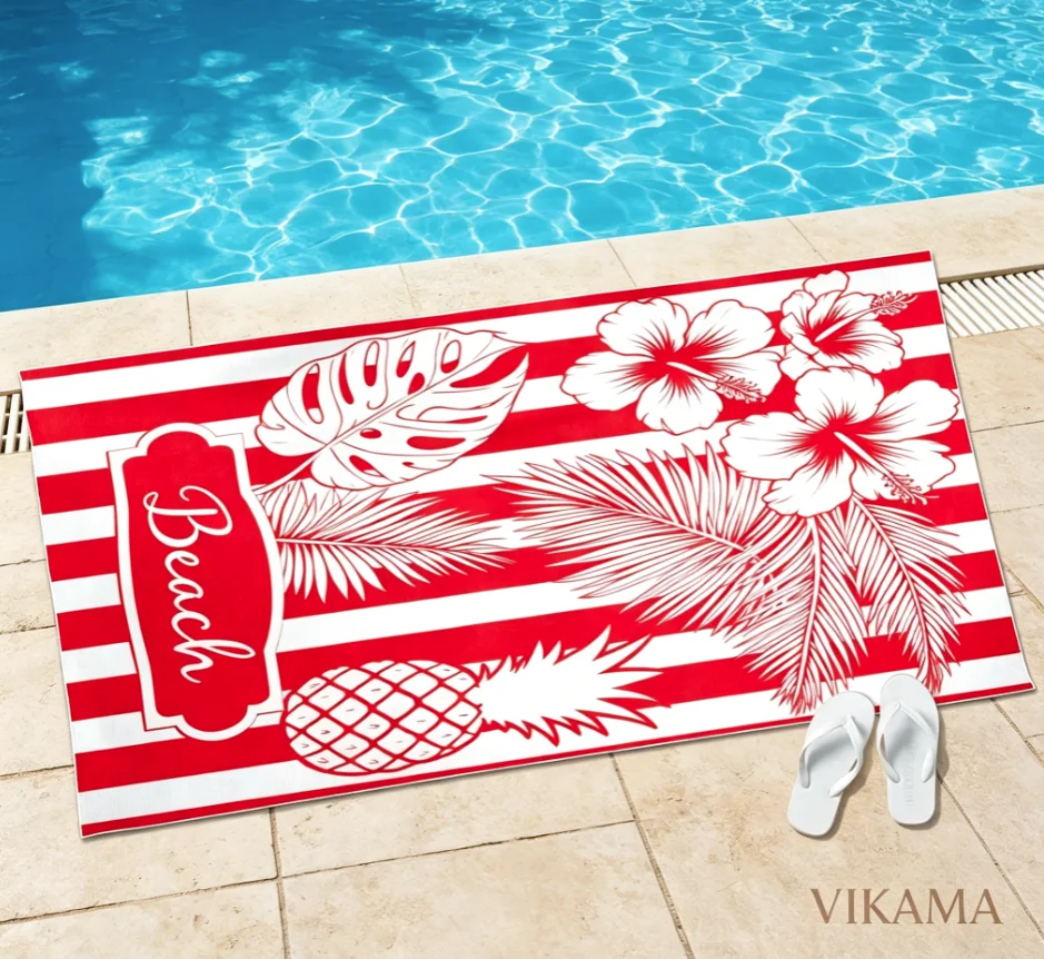 Summer Cool and Energetic Wind Beach Towel, Swimming, Sports, Camping, Bathing Multi-purpose Bath Towel, Skin-friendly Foldable and Easy To Carry Bath Towel view 5