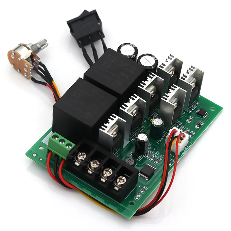 DC 10-50V 40A Motor Speed Controller PWM Motor 12V/24V/36V/48V Inverted Switch CW CCW Reversible Pulse Driver 10V-50V