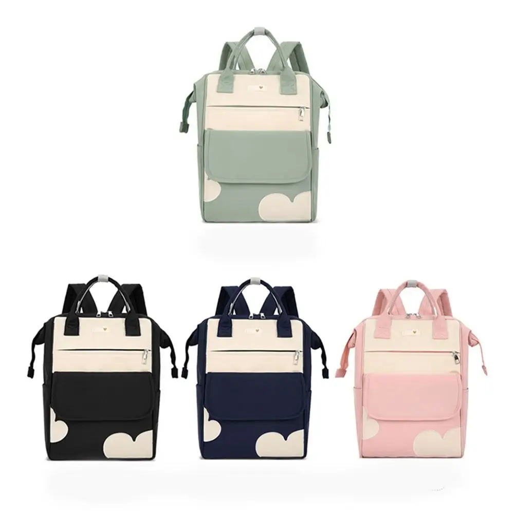 Mochila portátil de gran capacidad para mujer, bolsa de mamá ligera e impermeable, resistente al desgaste, bolsa de pañales para bebés con múltiples bolsillos, escuela