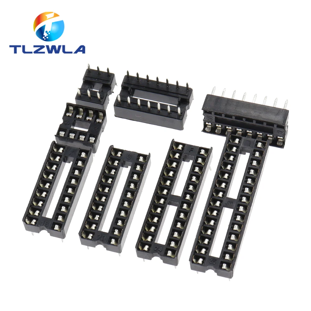 10PCS IC Sockel DIP6 DIP8 DIP14 DIP16 DIP18 DIP20 DIP28 DIP40 Pins Stecker DIP Buchse 6 8 14 16 18 20 24 28 40Pin