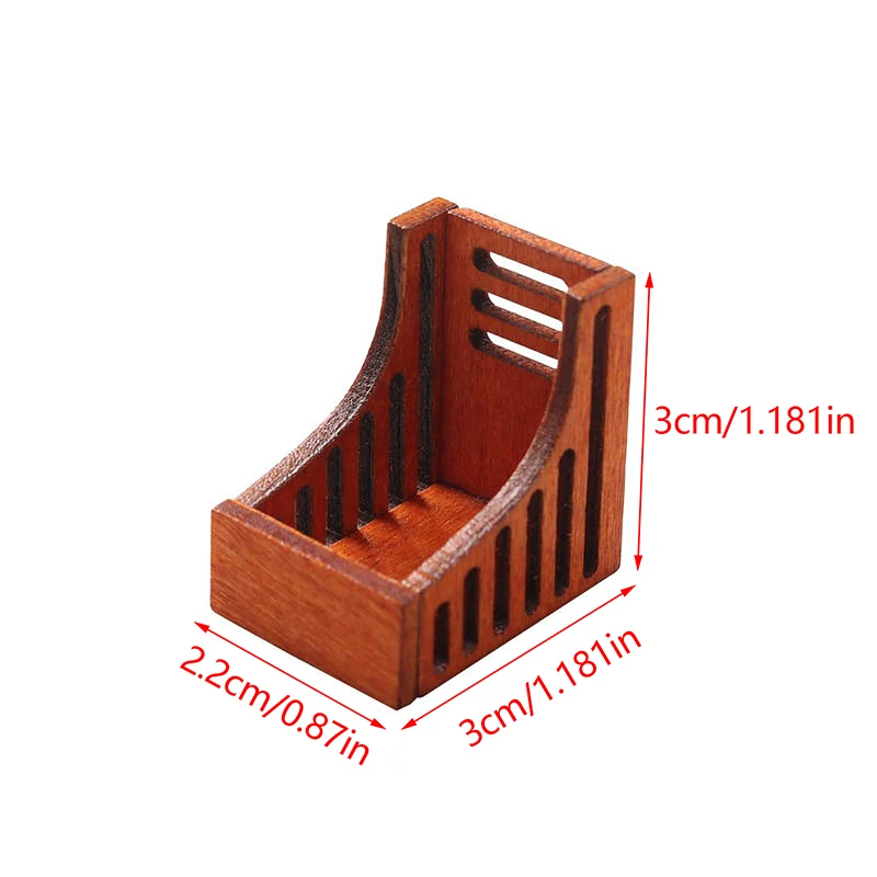 1Set 1:12 Poppenhuis Miniatuur Boekenplank Opbergrek Desktop Organizer Doos Home Model Decor Speelgoed Poppenhuis Accessoires