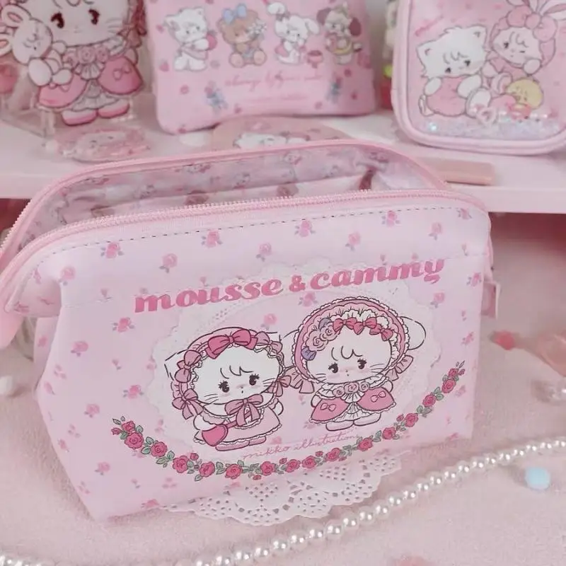 Nowy Kawaii uroczy Mikko Bag duża pojemność przechowywania torba przenośna wodoodporna podróżna kosmetyczka prezenty urodzinowe prezenty dla