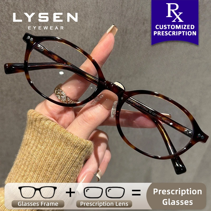 

LYSEN Fashion Oval Women Myopia Prescription Optical Glasses Photochromic Reading Glasses Lady Anti Blue Light Computer Eyewear