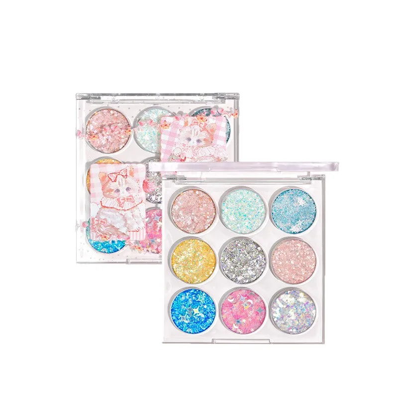 GogoTales 9Color Chameleon Pigment Chunky Glitter Flakes Gel Oogschaduw Multichrome Duochrome Glitter Oogschaduw