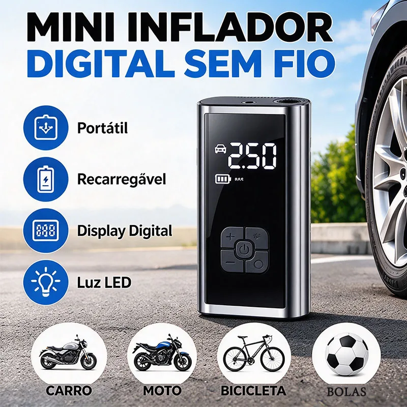 1pc new Wireless Car Air Compressor Air Pump Electric Tire Inflator Pump for Motorcycle Bicycle Boat AUTO Tyre Balls Inflatable
