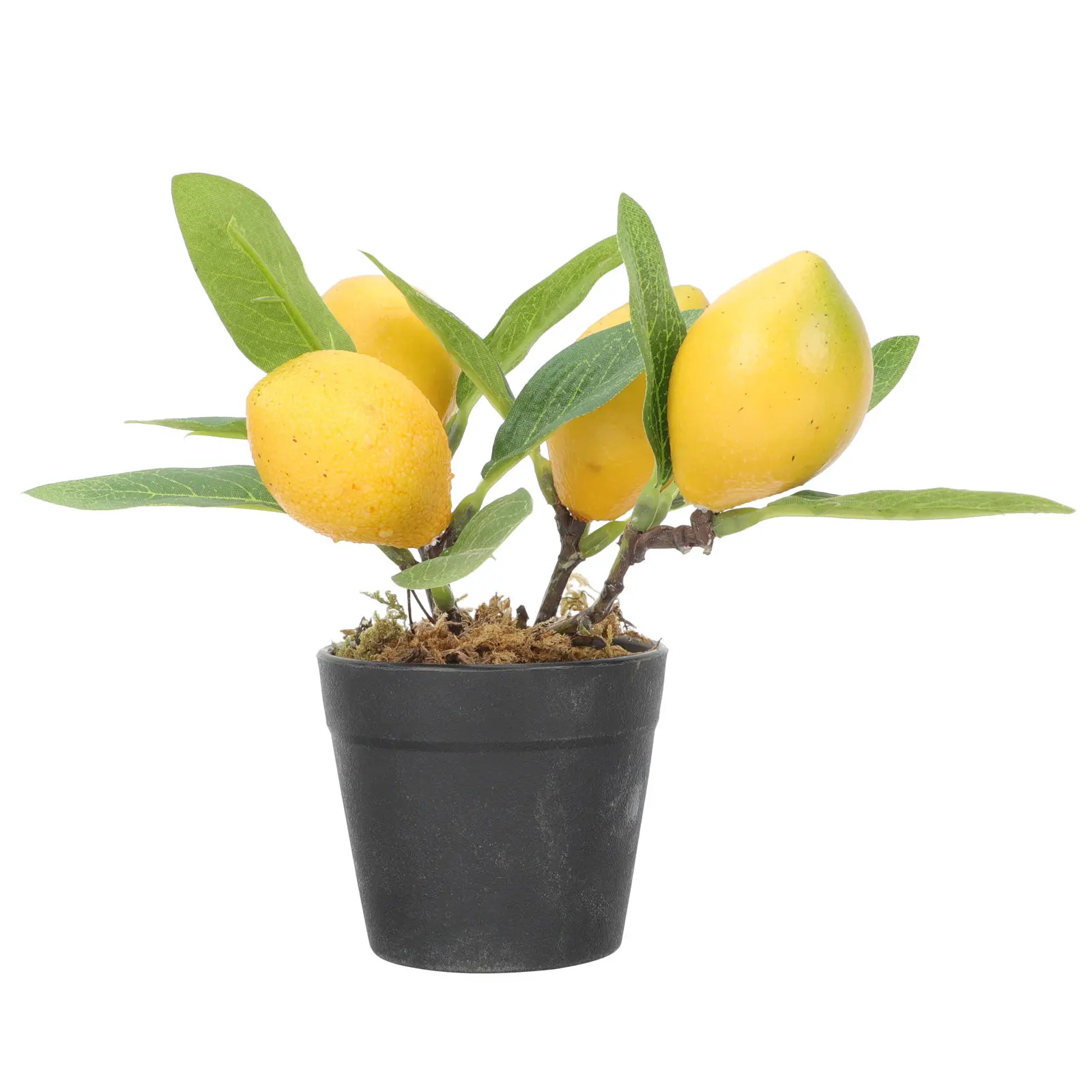 

Simulated Lemon Bonsai Artificial Decorative Fake Ornament Home Kitchen Decor Desktop Decorative Realistic Fake Potted Bonsai