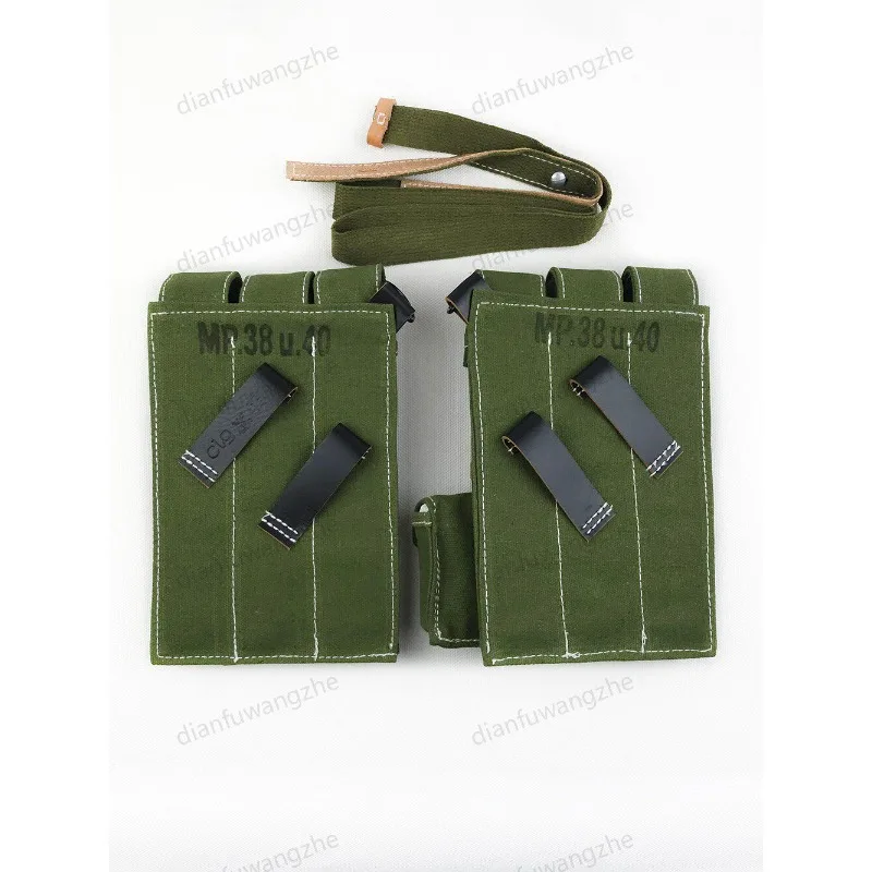 Wirtschaftliche WWII MP40 MP38 Magazintasche aus Segeltuch, Dreifach-Magazin-Gürteltasche, Universelle Nutztasche mit kostenlosem einfachen Trageriemen – Detail 2