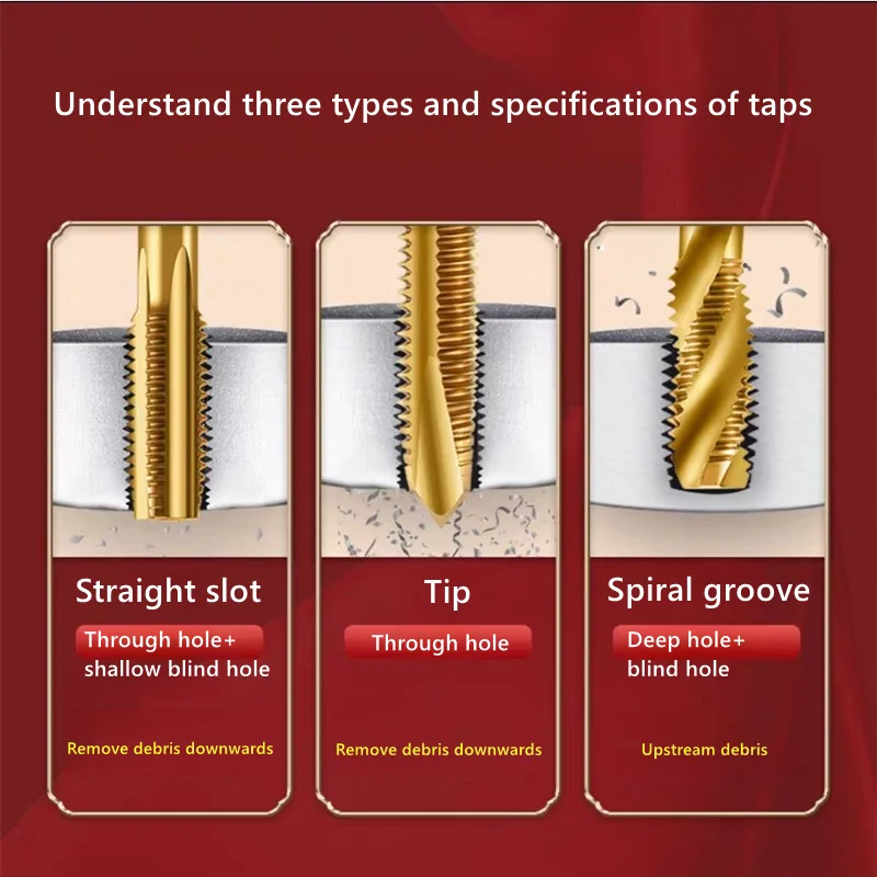 M35-CO HSS 55 °/60 ° pipe thread tap G ZG RC NPT PT, stainless steel water pipe internal thread tapping machine tool hand tool