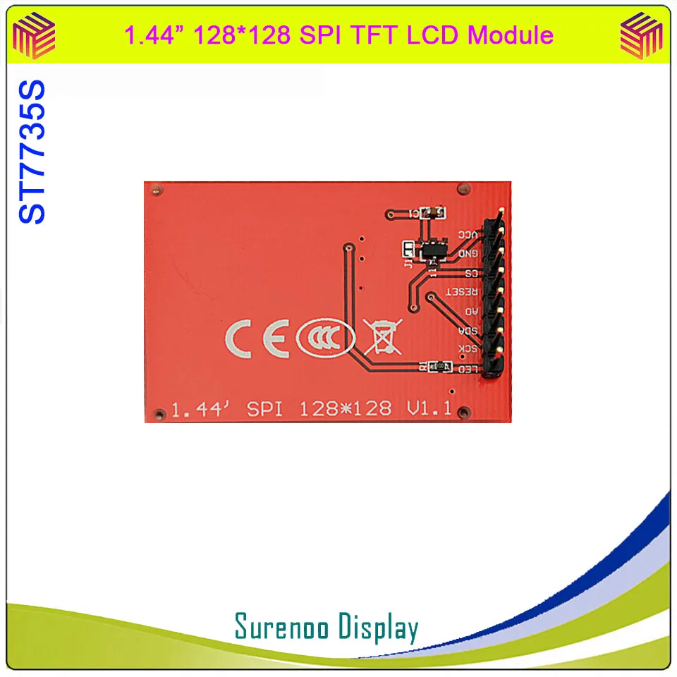 1.44 inch 128*128 SPI Serial TFT LCD Module Display Screen Driver IC ST7735S for MCU without Touch Panel