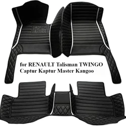 Custom Car Floor Mats for RENAULT Talisman TWINGO Captur Kaptur Master Kangoo Fashion Interior Accessories Auto leather Carpet