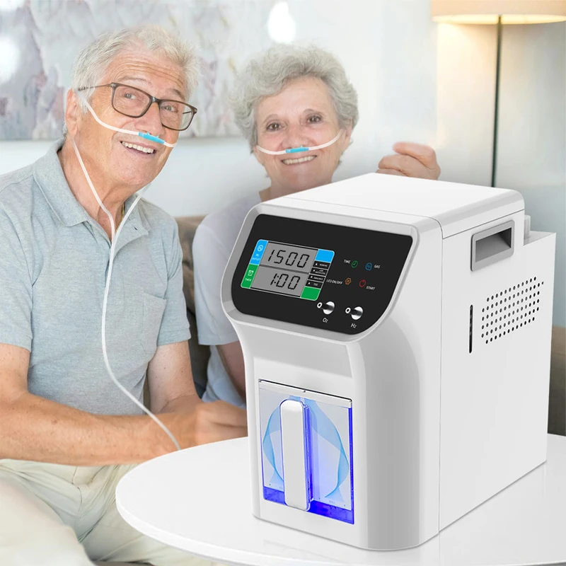 Certified 99.99% Purity Hydrogen Inhalation Machine 900ml SPE PEM Tech 1500ML Molecular H2 Generator Stable Flow Inhaler Device