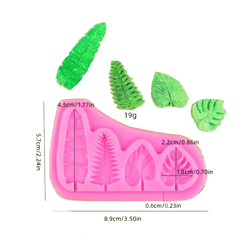 Kitchenware Mimosa Pudica Linn Ferns Leaf Leave Fondant Cooking Tools Cake Decorating Silicone Molds For Baking Sugar Craft
