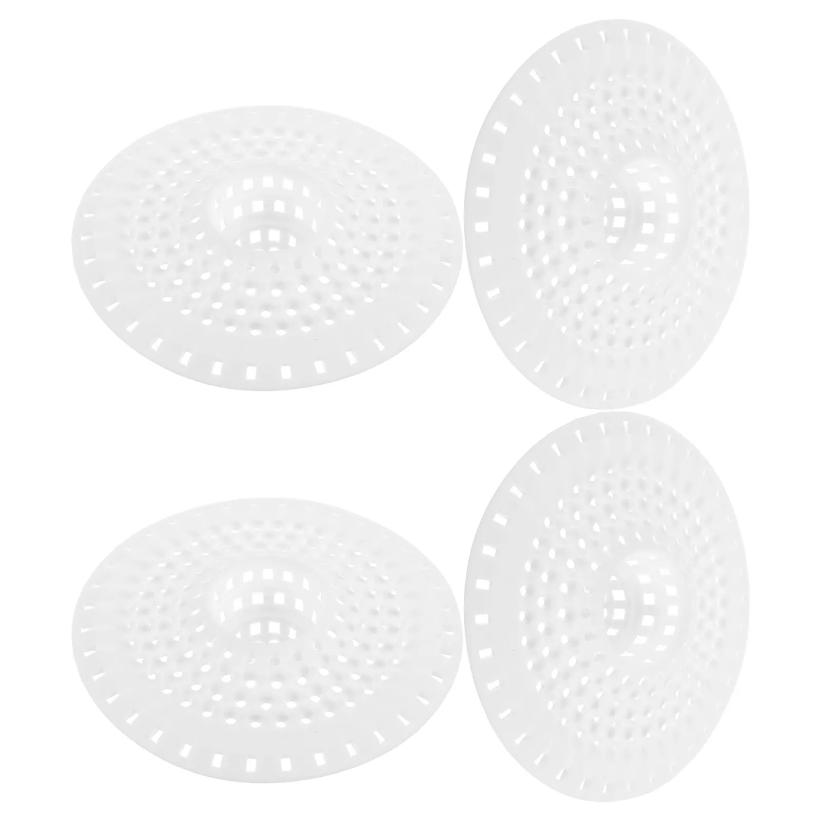 4Pcs Silicone Drain Protector Strainer 5 Inch Hair Catcher Shower Floor Drain Cover Bathroom Sink Tub Hair Stopper Efficient