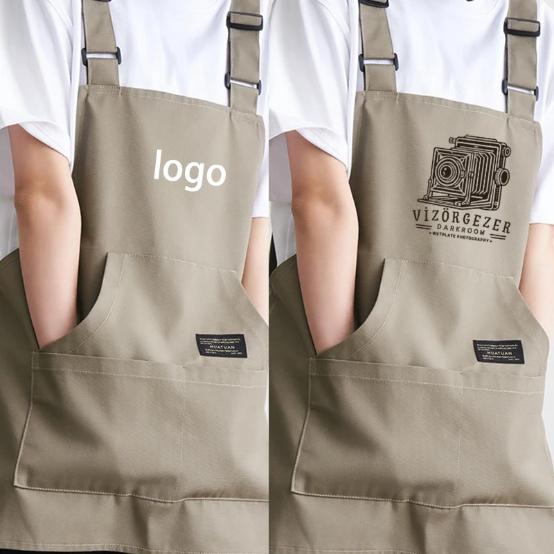 

Durable Canvas Apron For Home Cooking Cafe Hairdressers Restaurant Staff Bookstore Customizable With Text