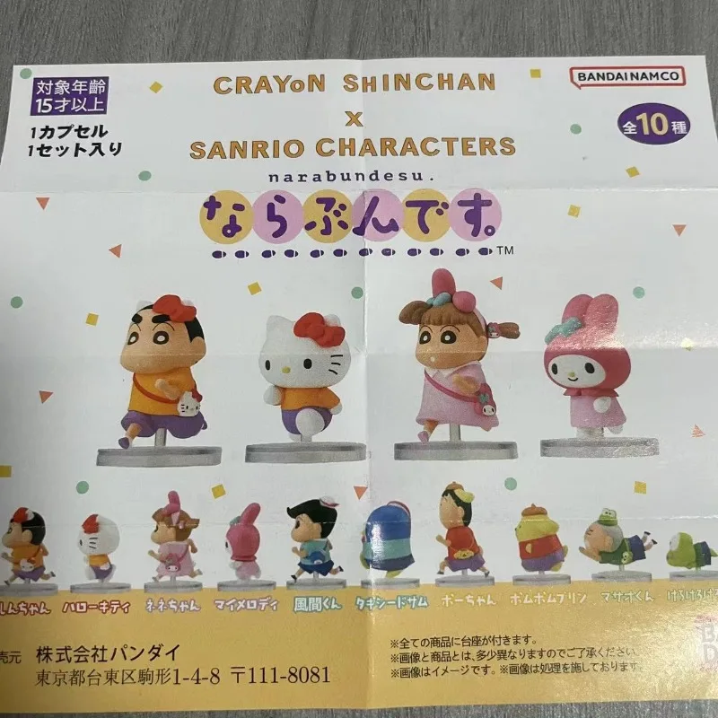 Boxed 10Pcs/set Anime Crayon Shin-chan Cross Dressing Series Kawaii Q Version Figure PVC Model Toys Doll Ornament Gifts