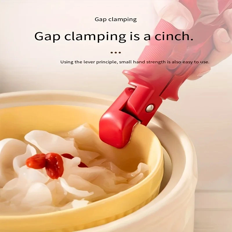 2-in-1 Heat-Resistant Bowl Plate Lifter Tongs Non-Slip Kitchen Gripper Anti-Scald Serving Hot Dishes Kitchen Tool
