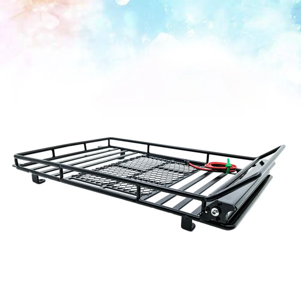 

Car Roof Luggage Bracket Storage Rack Durable Black Lightweight for 1:10 Rc Crawler Car Roof Cargo Carrier Accessories
